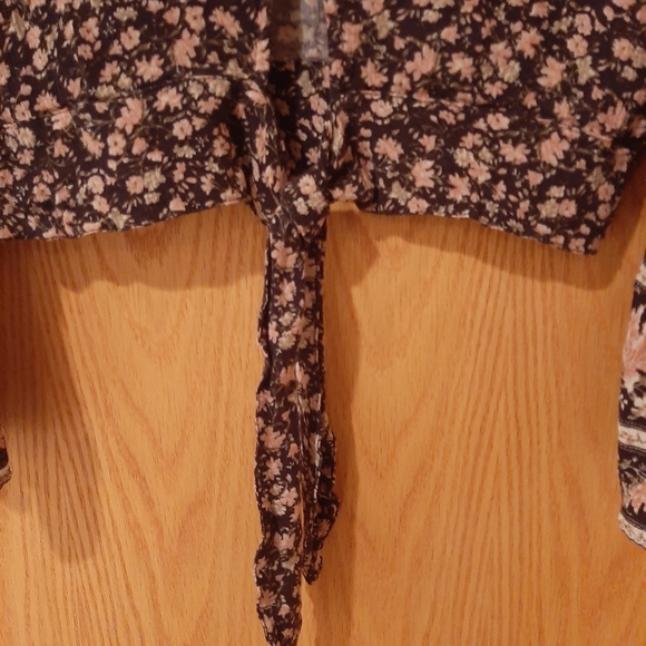 American Eagle Outfitters Women's Boho Floral Blouse Size Large - Picture 9 of 12